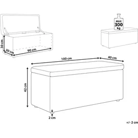 Beliani Sitzbank Orem Blau 100 x 40 cm