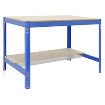 Simon Rack Simonrack Werkbank BT0 900 blau 90,0 x 61,0 x 84,2 cm, - Blue / Brown - One Size