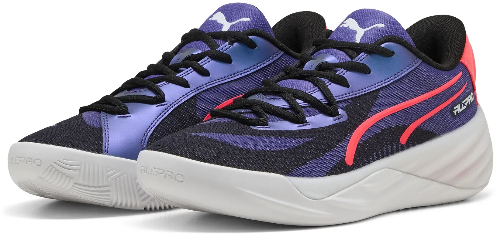 Sneaker PUMA "All Pro NITROTM Basketballschuhe Erwachsene" Gr. 43, team violet schwarz pink alert lila Schuhe