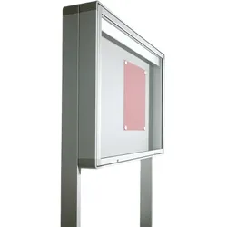 Aluvitrine Modell W8, Stahl weiß