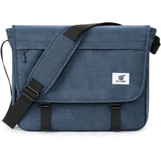 SKYSPER URBANX15 Messenger Bag mit RFID-Schutz 15,6-Zoll-Laptoptasche Umhängetasche groß für Herren Und Damen (Blau)