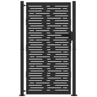 vidaXL Gartentor 110 x 180 cm Schwarz/Stahl