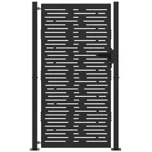 vidaXL Gartentor 110 x 180 cm Schwarz/Stahl