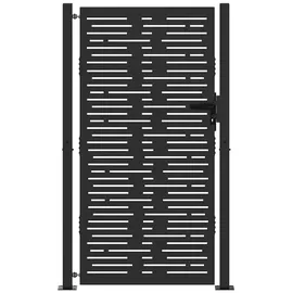 vidaXL Gartentor 110 x 180 cm Schwarz/Stahl