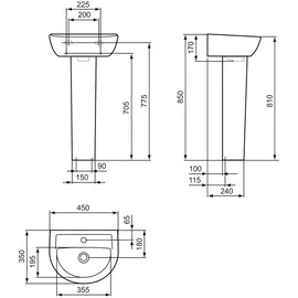 Ideal Standard Eurovit Handwaschbecken 50 x 35 cm (V200101)
