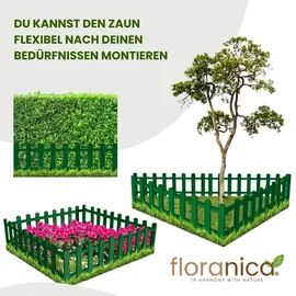 Floranica Zierzaun 100 x 40 cm 4 Stk. Grün