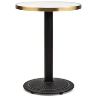 Blumfeldt Beistelltisch Ø 57,5 cm Marmor Schwarz/Weiß
