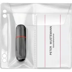 USB Stick-Hülle, für 2 USB Sticks, transparent, Pck=5 Stück, 4377010, aus PVC