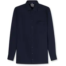 Olymp "OLYMP Luxor, comfort fit, New Kent", Herren, Gr. 42, Normaler Arm, marine, 100% Baumwolle, Hemden