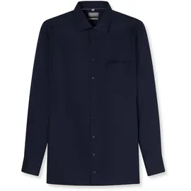 Olymp "OLYMP Luxor, comfort fit, New Kent", Herren, Gr. 42, Normaler Arm, marine, 100% Baumwolle, Hemden
