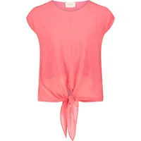 Cartoon Damen Rundhals-Shirt mit Schleifenknoten Geranium,42
