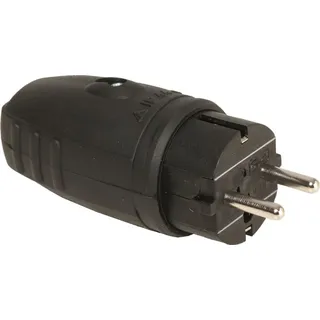 Dönges Schuko-Stecker, Gummi, IP44, schwarz