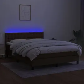 vidaXL Boxspringbett 140 x 200 cm H2 Braun
