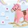 Homcom Kinder Schaukelpferd Baby Schaukeltier Pferd mit Tiergeräusche Spielzeug Haltegriffe für 36-72 Monate Plüsch Rosa 65 x 32,5 x 61 cm