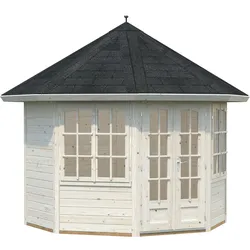 Gartenhaus PALMAKO "Pavillon Veronica", beige (naturbelassen), Fußboden im Gartenhaus, ohne Dacheindeckung, Holz, Gartenhäuser, naturbelassen