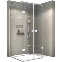 Bernstein Duschkabine Bernstein EX412 U-Form 8mm Nano Echtglas 90x90x195cm
