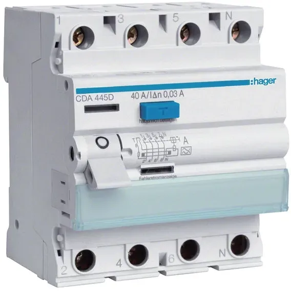Hager FI-Schutzschalter 4-polig 6kA 40A 30mA Typ A VS - CDA445D