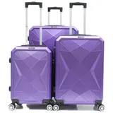 Cheffinger Reisekoffer ABS-03 Koffer 3-teilig Hartschale Trolley Set Kofferset Handgepäck Gepäck Reisetasche