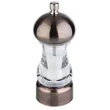 APS Salzmühle COPPER - Gewürzmühle in Kupfer-Optik, Mahlwerk aus Carbonstahl, Mahlgrad stufenlos einstellbar - Abmessungen: 6 cm, H: 15 cm