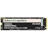 dekoelektropunktde 2TB M.2 NVMe Gen4 SSD Festplatte passend für Dell Latitude 7430, Alternatives Ersatzteil 2280 PCIe 4.0 x 4