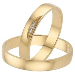 Firetti Trauring Schmuck Geschenk Gold 375 Hochzeit Ehering „LIEBE“, Made in Germany – mit o. ohne Brillanten/Diamanten gelb|goldfarben 23