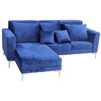 JVmoebel Ecksofa Ecksofa L Form Sofa Couch Design Couchen Polster Textil Samt, Made in Europe blau