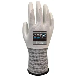 Wonder Grip OP-650, Arbeitshandschuhe, leicht, Atmungsaktiv, Nitril-beschichtet, weiß - Größe: M/8