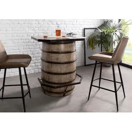 Massivmoebel24 Bartisch Mango 90 x 75 x 103 cm Braun