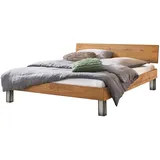 Hasena Massivholzbett Lodi 100 x 200 cm Holz Braun Wildeiche