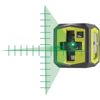 Ryobi Kreuzlinienlaser RBCLLG2 mit Skalamarkierung (15m, Selbstnivellierung 3°, Laserwellenlänge 520nm± 10nm, grün)