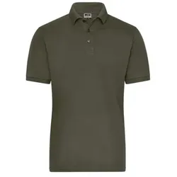 Herren Bio Workwear Poloshirt Stretch JN1806, oliv, Größe 6XL - oliv - 6XL