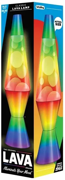 Lamp 37cm White/Tri-colour Rainbow Base