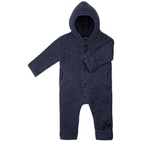 PURE PURE BY BAUER - Wollfleece-Kapuzenoverall Mini in marine, Gr.74/80,