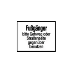 Warn- und Hinweißchild 20, 650x500mm andere Str.Seite nutzen RAL-Gütezeichen Folie RA1