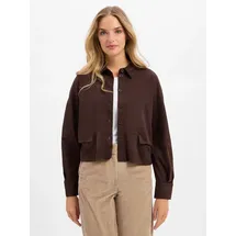 someday. Kunstlederjacke mit Knopfleiste Modell 'Nylia', Dunkelbraun, 40