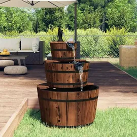 vidaXL Gartenbrunnen mit Pumpe 60x60x94 cm Braun