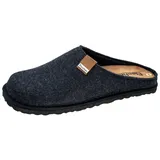 Fischer Fischer-Markenschuh Helge Pantoffel aus PET Upcycling Filz, Lederdecksohle herausnehmbar blau 41 EU