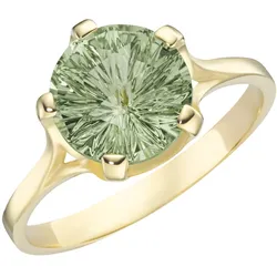 Luigi Merano Ring mit rundem Edelstein, Gold 375 Ringe   Grün Damen 