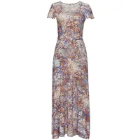 Buffalo Maxikleid Alloverprint Blau/Bunt 42