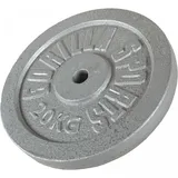 GORILLA SPORTS® Hantelscheiben - Set/Einzeln, 0,5/1,25/2/2,5/5/10/15/20/25/30 kg Gewichte, 30/31 mm, Gusseisen, Silber/Schwarz - Gewichtsscheiben, Bumper Plates