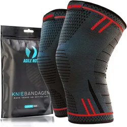 Agile NOW Kniebandage 2 St rot Unisex