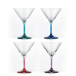 Crystalex Cocktailglas Spectrum Cocktailglas 290 ml 4er Set, Kristallin, mehrfarbig weiß