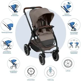 ABC-Design ABC Design 3in1 Kombi-Kinderwagen-Set Samba 2 All in - Braun