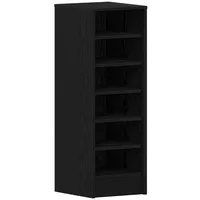 VidaXL Schuhschrank Schwarz Eiche 31,5x35x90 cm Holzwerkstoff