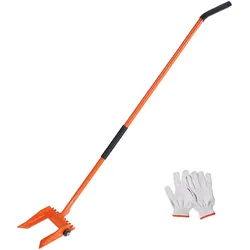 VEVOR Palettenbrecher 152,4cm Lattenheber 907kg Tragfähigkeit Brechstangen Q235 Kohlenstoffstahl Abbruch-& Hebelstange mit 2 Rädern inkl.Handschuhe Pallet Buster auch als Nagelzieher verwendbar
