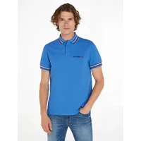 Tommy Hilfiger Poloshirt »CONTRAST GLOBAL STRIPE REG POLO«, mit kontrastfarbenen Details, blau