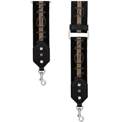 Aigner Textil Schulterriemen Accessoires, schwarz mit goldenen Details