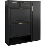 stilvora Schuhschrank 95 x 107 x 24 cm 2 Fächer / schwarz