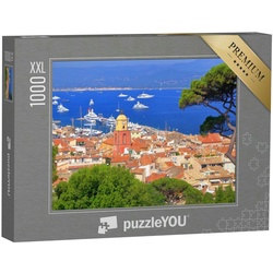 puzzleYOU Puzzle Puzzle 1000 Teile XXL „Altstadt von Saint-Tropez, Frankreich“, 1000 Puzzleteile, puzzleYOU-Kollektionen Frankreich