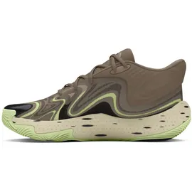 Under Armour Spawn 6 Mid Camo Basketballschuhe 200 - taupe dusk/black/retro green 40